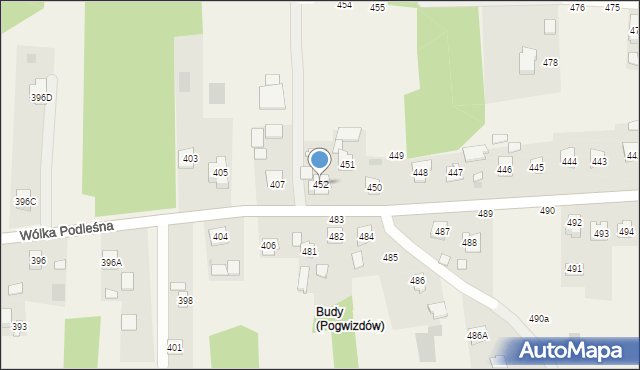 Pogwizdów, Pogwizdów, 452, mapa Pogwizdów