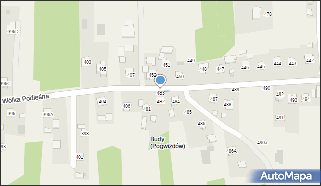 Pogwizdów, Pogwizdów, 483, mapa Pogwizdów