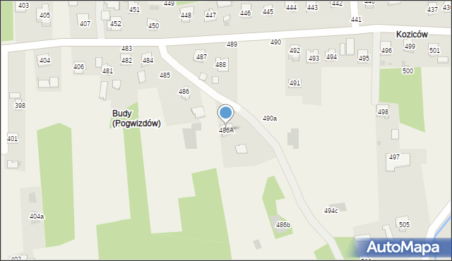 Pogwizdów, Pogwizdów, 486A, mapa Pogwizdów