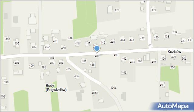 Pogwizdów, Pogwizdów, 489, mapa Pogwizdów