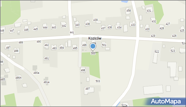 Pogwizdów, Pogwizdów, 500, mapa Pogwizdów