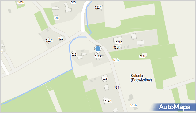 Pogwizdów, Pogwizdów, 512A, mapa Pogwizdów