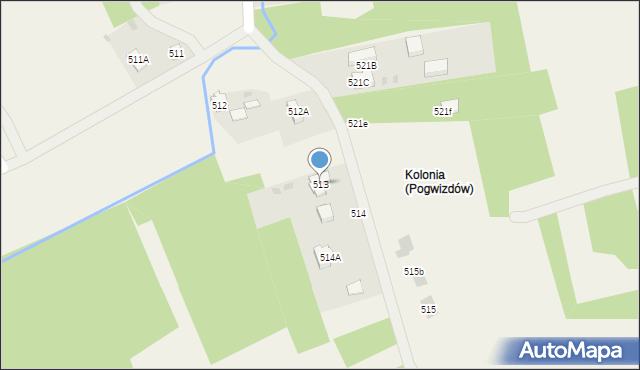 Pogwizdów, Pogwizdów, 513, mapa Pogwizdów