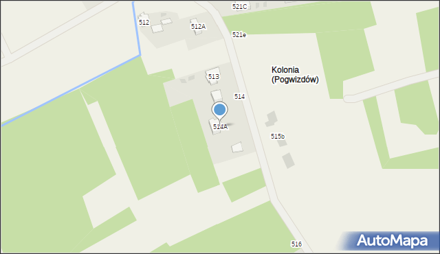 Pogwizdów, Pogwizdów, 514A, mapa Pogwizdów