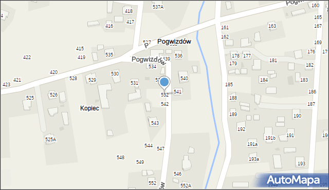 Pogwizdów, Pogwizdów, 532, mapa Pogwizdów