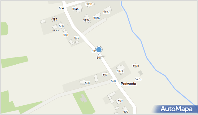 Pogwizdów, Pogwizdów, 594, mapa Pogwizdów