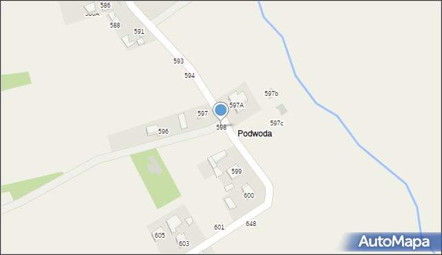 Pogwizdów, Pogwizdów, 598, mapa Pogwizdów