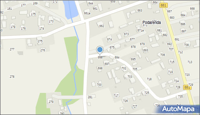 Pogwizdów, Pogwizdów, 698, mapa Pogwizdów