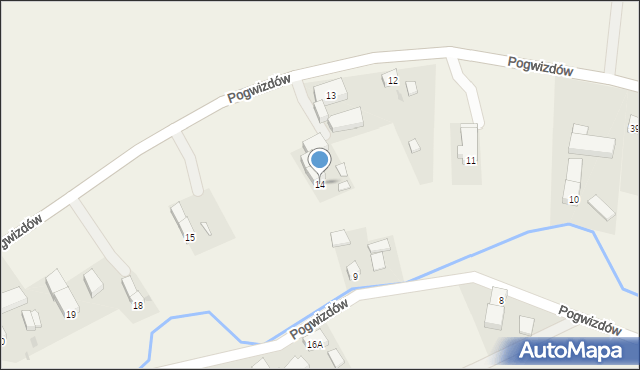 Pogwizdów, Pogwizdów, 14, mapa Pogwizdów