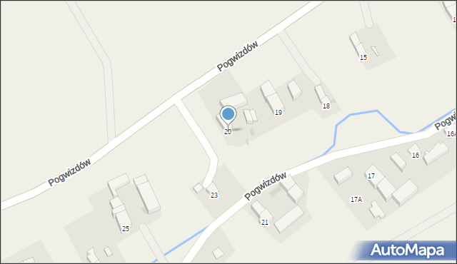 Pogwizdów, Pogwizdów, 20, mapa Pogwizdów