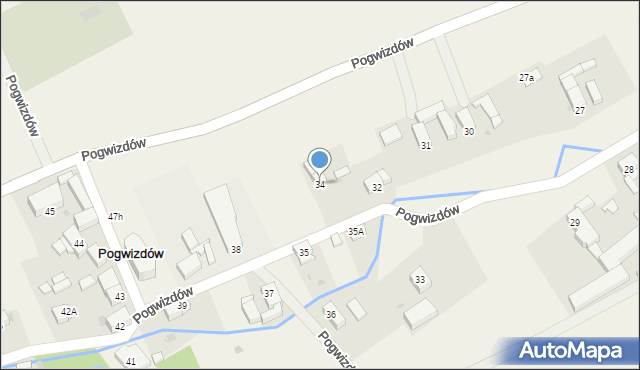 Pogwizdów, Pogwizdów, 34, mapa Pogwizdów