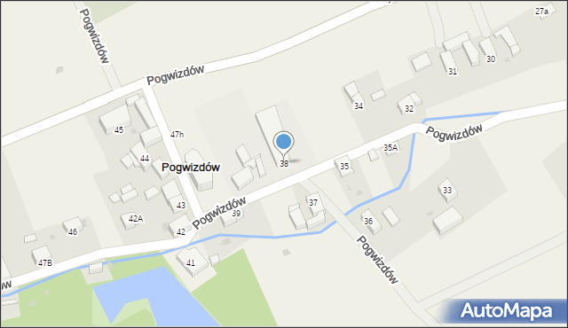 Pogwizdów, Pogwizdów, 38, mapa Pogwizdów