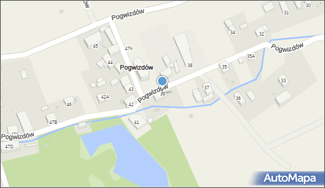 Pogwizdów, Pogwizdów, 39, mapa Pogwizdów