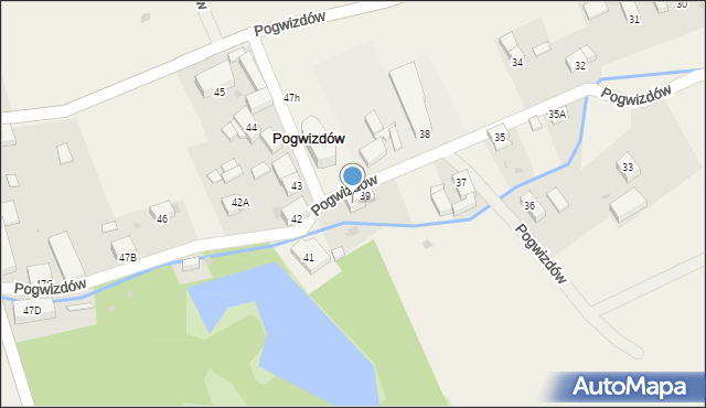 Pogwizdów, Pogwizdów, 40, mapa Pogwizdów