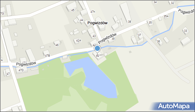 Pogwizdów, Pogwizdów, 41, mapa Pogwizdów