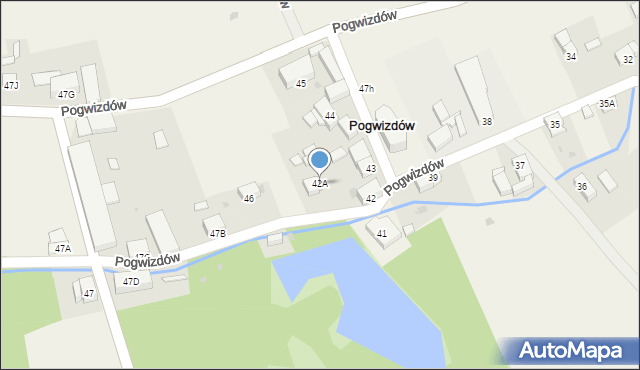 Pogwizdów, Pogwizdów, 42A, mapa Pogwizdów