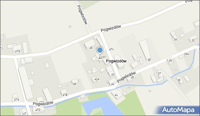 Pogwizdów, Pogwizdów, 44, mapa Pogwizdów