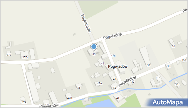 Pogwizdów, Pogwizdów, 45, mapa Pogwizdów