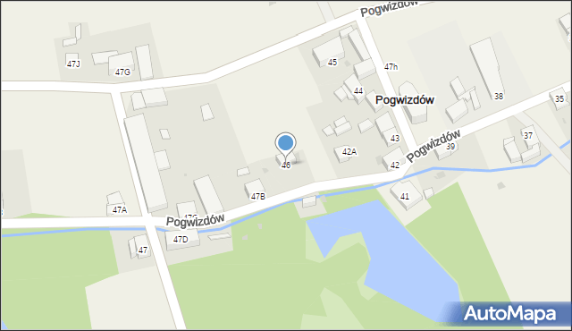 Pogwizdów, Pogwizdów, 46, mapa Pogwizdów