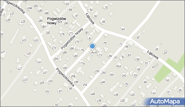 Pogwizdów Nowy, Pogwizdów Nowy, 165, mapa Pogwizdów Nowy