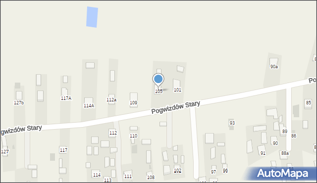 Pogwizdów Stary, Pogwizdów Stary, 105, mapa Pogwizdów Stary