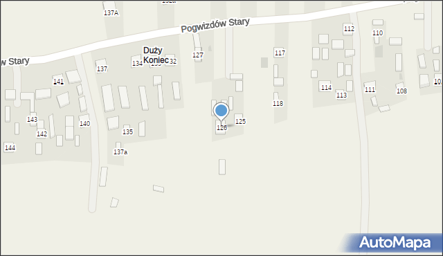 Pogwizdów Stary, Pogwizdów Stary, 126, mapa Pogwizdów Stary