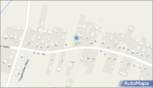 Pogwizdów Stary, Pogwizdów Stary, 42, mapa Pogwizdów Stary