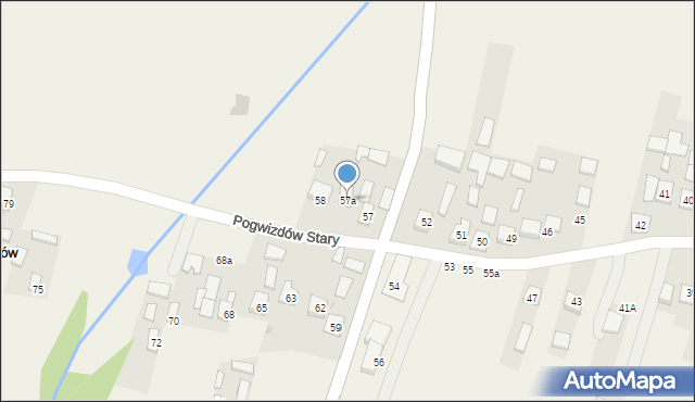 Pogwizdów Stary, Pogwizdów Stary, 57a, mapa Pogwizdów Stary