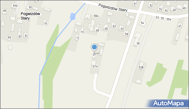 Pogwizdów Stary, Pogwizdów Stary, 67, mapa Pogwizdów Stary