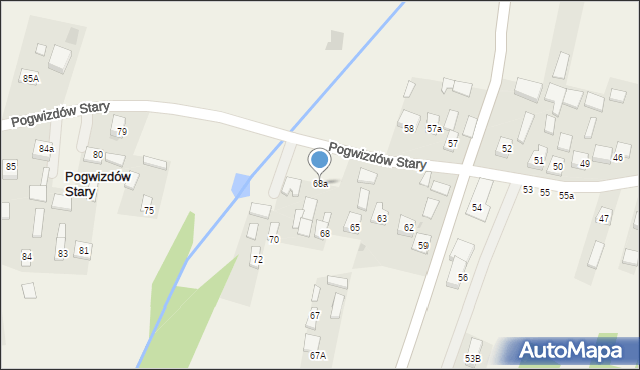 Pogwizdów Stary, Pogwizdów Stary, 68a, mapa Pogwizdów Stary