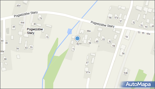 Pogwizdów Stary, Pogwizdów Stary, 70, mapa Pogwizdów Stary