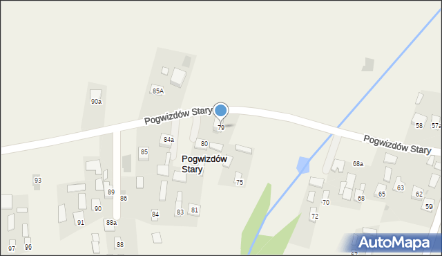 Pogwizdów Stary, Pogwizdów Stary, 79, mapa Pogwizdów Stary