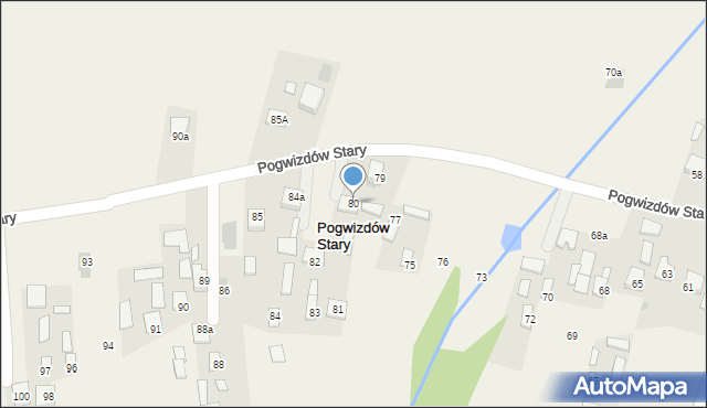 Pogwizdów Stary, Pogwizdów Stary, 80, mapa Pogwizdów Stary