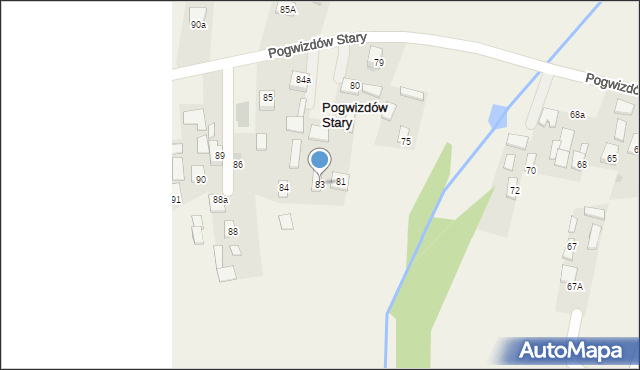 Pogwizdów Stary, Pogwizdów Stary, 83, mapa Pogwizdów Stary