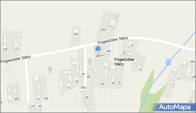 Pogwizdów Stary, Pogwizdów Stary, 85, mapa Pogwizdów Stary