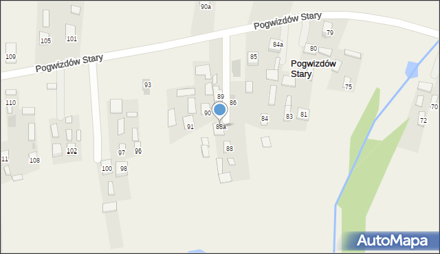 Pogwizdów Stary, Pogwizdów Stary, 88a, mapa Pogwizdów Stary