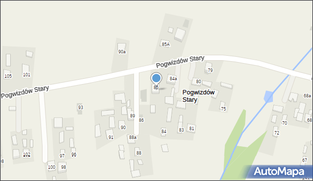 Pogwizdów Stary, Pogwizdów Stary, 95, mapa Pogwizdów Stary