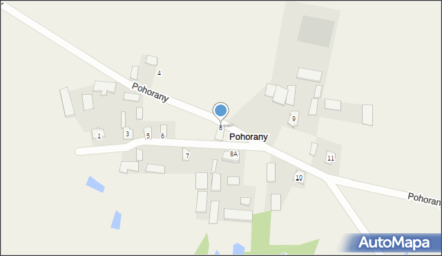 Pohorany, Pohorany, 8, mapa Pohorany