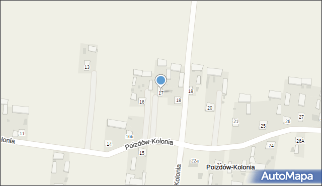 Poizdów-Kolonia, Poizdów-Kolonia, 17, mapa Poizdów-Kolonia