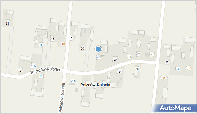 Poizdów-Kolonia, Poizdów-Kolonia, 21, mapa Poizdów-Kolonia