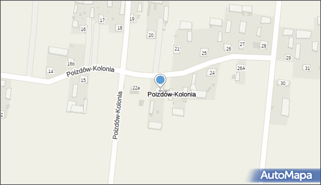 Poizdów-Kolonia, Poizdów-Kolonia, 22, mapa Poizdów-Kolonia