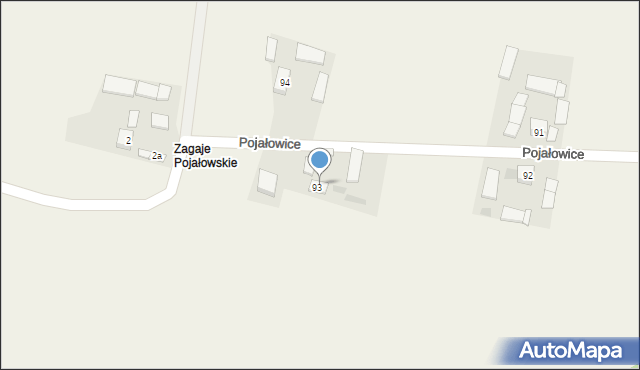 Pojałowice, Pojałowice, 93a, mapa Pojałowice