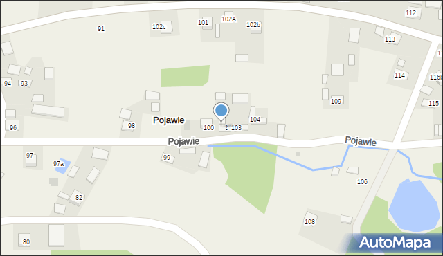 Pojawie, Pojawie, 102, mapa Pojawie