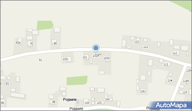 Pojawie, Pojawie, 102A, mapa Pojawie