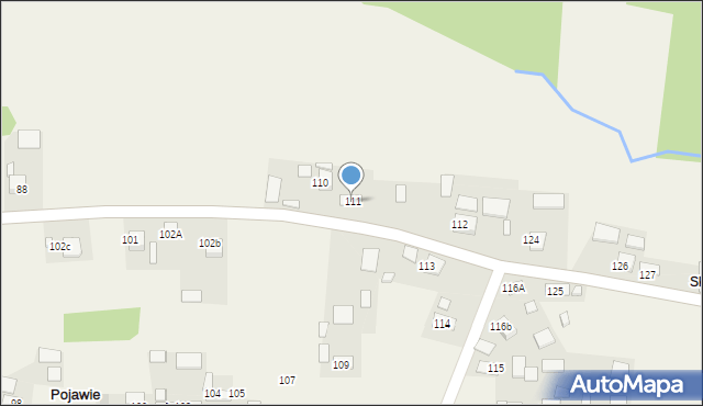 Pojawie, Pojawie, 111, mapa Pojawie