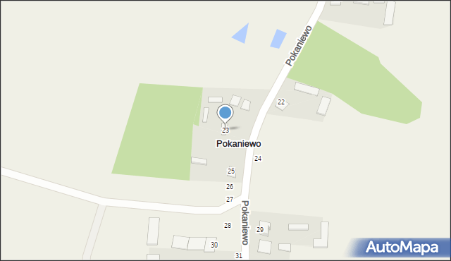 Pokaniewo, Pokaniewo, 23, mapa Pokaniewo