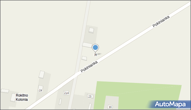 Pokinianka, Pokinianka, 36, mapa Pokinianka