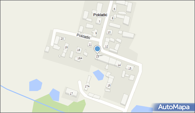 Poklatki, Poklatki, 13, mapa Poklatki