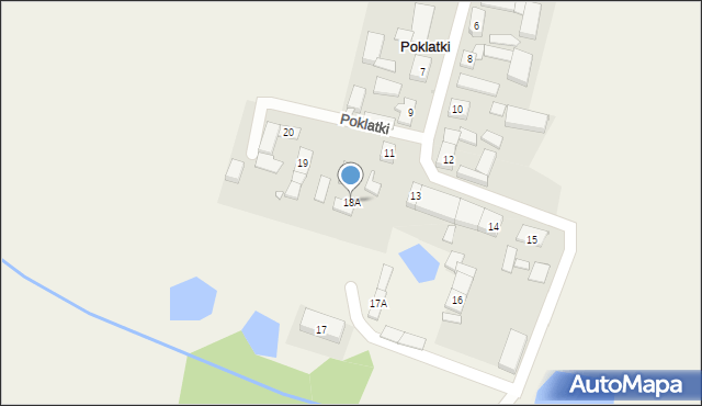 Poklatki, Poklatki, 18A, mapa Poklatki