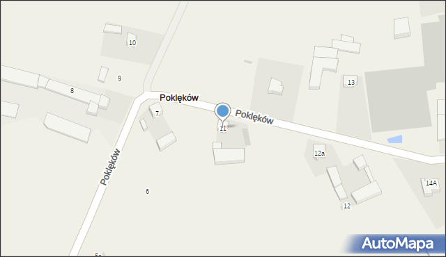 Poklęków, Poklęków, 11, mapa Poklęków